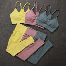 画像をギャラリービューアに読み込む, Two Piece Set Women Seamless Gym Sportswear
