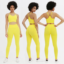 Carica l&#39;immagine nel visualizzatore di Gallery, Two Piece Set Women Seamless Gym Sportswear
