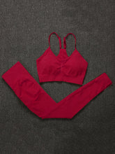 画像をギャラリービューアに読み込む, Two Piece Set Women Seamless Gym Sportswear
