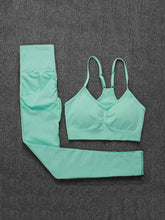 Carica l&#39;immagine nel visualizzatore di Gallery, Two Piece Set Women Seamless Gym Sportswear
