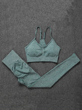 Carica l&#39;immagine nel visualizzatore di Gallery, Two Piece Set Women Seamless Gym Sportswear
