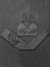 Carica l&#39;immagine nel visualizzatore di Gallery, Two Piece Set Women Seamless Gym Sportswear
