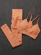 Cargar imagen en el visor de la galería, Two Piece Set Women Seamless Gym Sportswear
